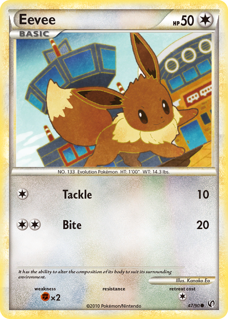 Eevee (47/90) [HeartGold & SoulSilver: Undaunted] | Good Games Morley