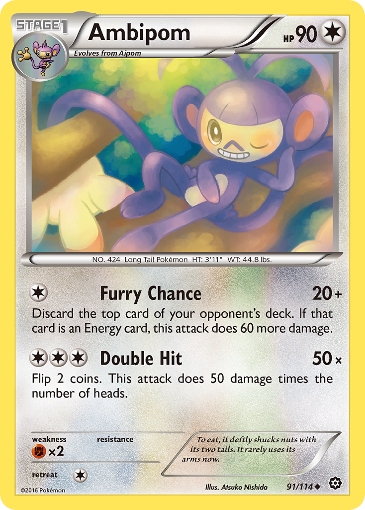 Ambipom (91/114) [XY: Steam Siege] | Good Games Morley