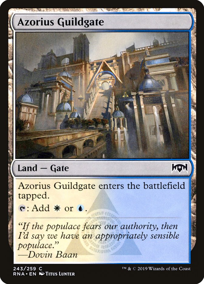 Azorius Guildgate (243/259) [Ravnica Allegiance] | Good Games Morley