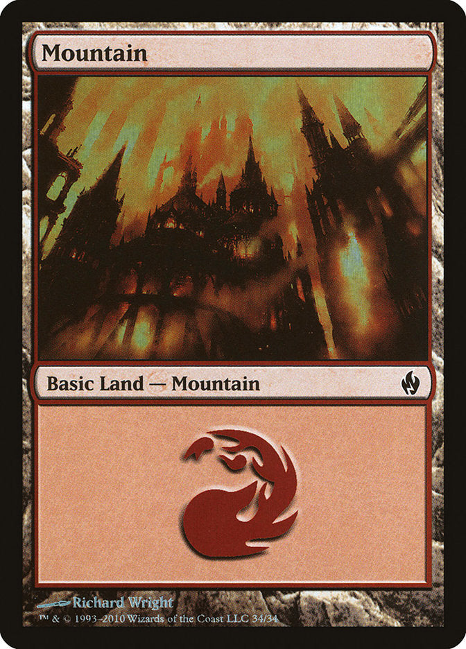 Mountain (34) [Premium Deck Series: Fire and Lightning] | Good Games Morley