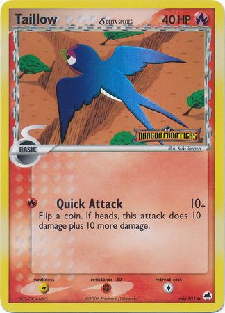 Taillow (66/101) (Delta Species) (Stamped) [EX: Dragon Frontiers] | Good Games Morley