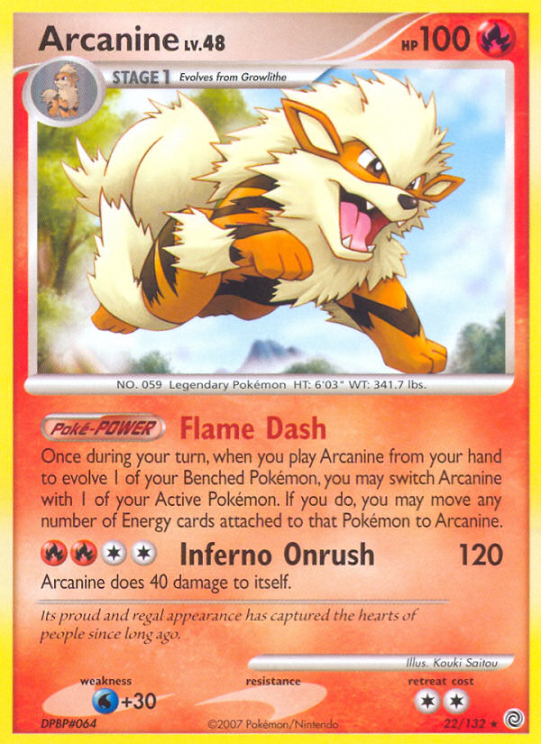 Arcanine (22/132) [Diamond & Pearl: Secret Wonders] | Good Games Morley