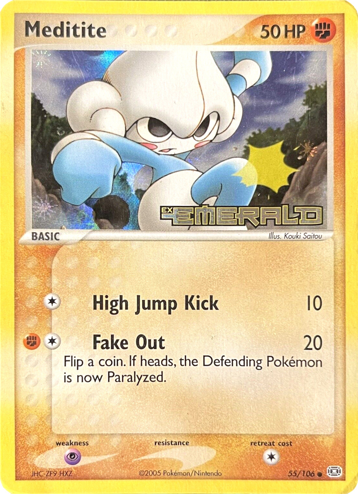 Meditite (55/106) (Stamped) [EX: Emerald] | Good Games Morley