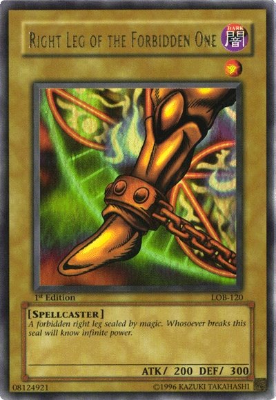 Right Leg of the Forbidden One [LOB-120] Ultra Rare | Good Games Morley