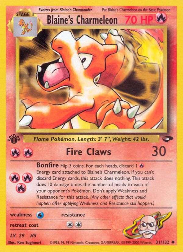 Blaine's Charmeleon (31/132) [Gym Challenge 1st Edition] | Good Games Morley