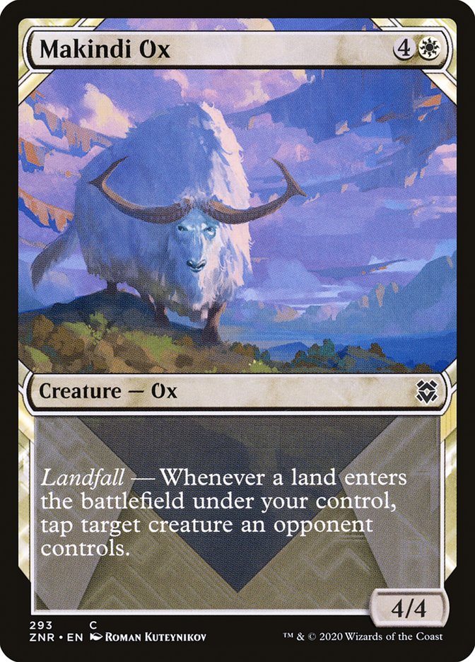 Makindi Ox (Showcase) [Zendikar Rising] | Good Games Morley