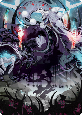 Echo of Death's Wail Art Card [Kamigawa: Neon Dynasty Art Series] | Good Games Morley