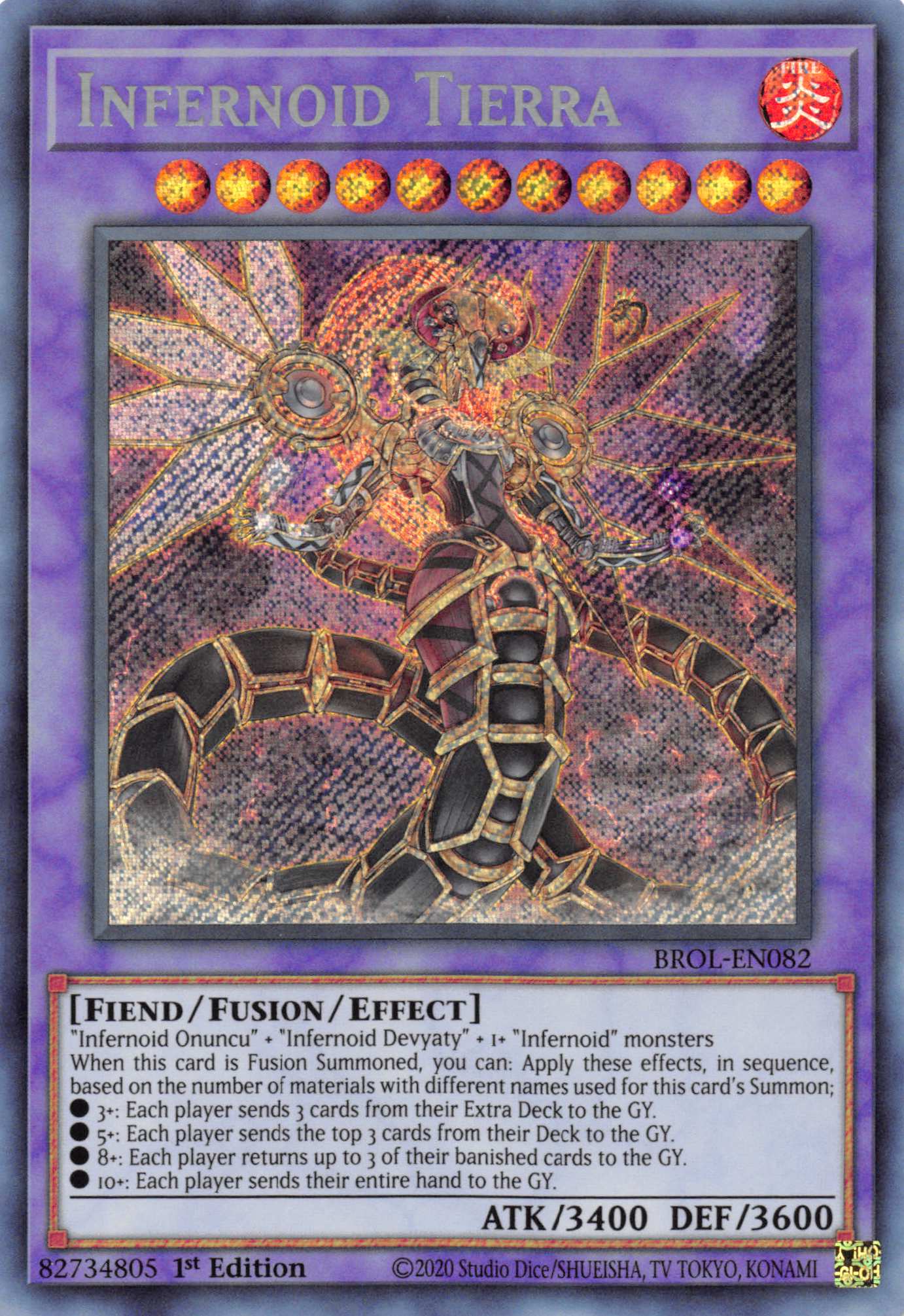 Infernoid Tierra [BROL-EN082] Secret Rare | Good Games Morley