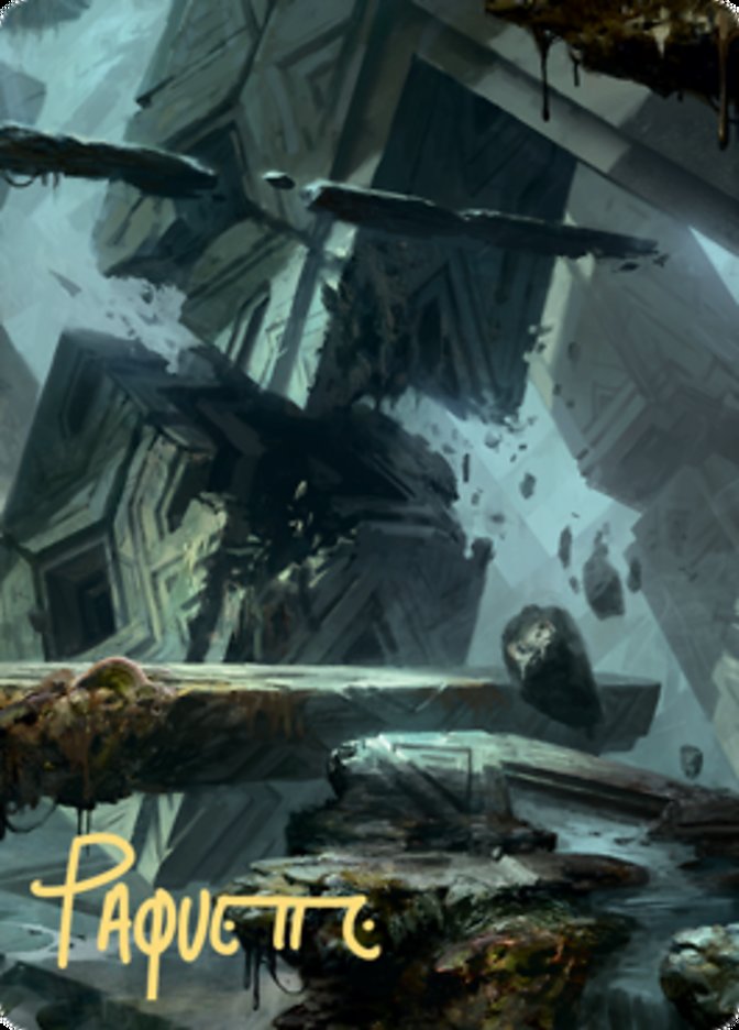 Swamp 3 Art Card (Gold-Stamped Signature) [Zendikar Rising Art Series] | Good Games Morley