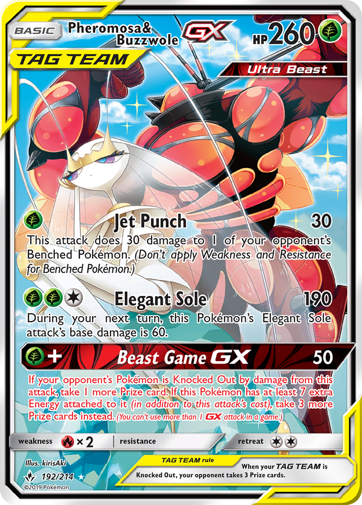 Pheromosa & Buzzwole GX (192/214) [Sun & Moon: Unbroken Bonds] | Good Games Morley