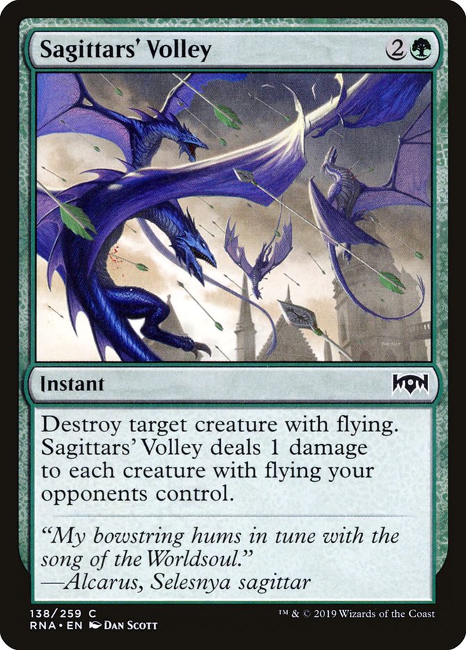 Sagittars' Volley [Ravnica Allegiance] | Good Games Morley