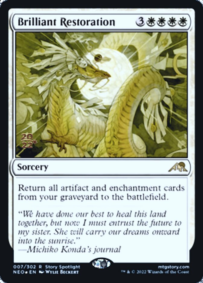 Brilliant Restoration [Kamigawa: Neon Dynasty Prerelease Promos] | Good Games Morley