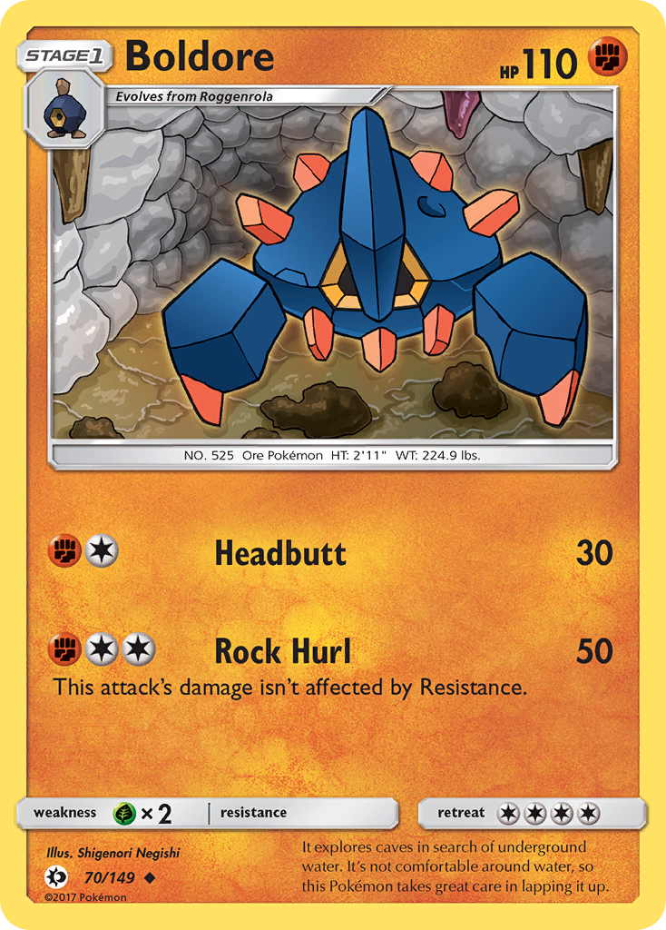 Boldore (70/149) [Sun & Moon: Base Set] | Good Games Morley