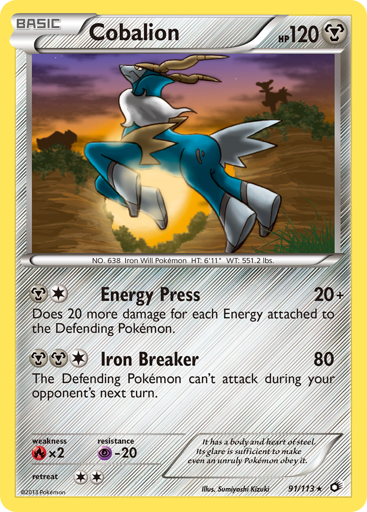 Cobalion (91/113) [Black & White: Legendary Treasures] | Good Games Morley
