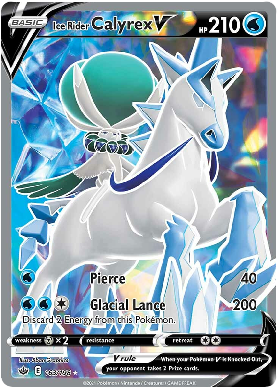 Ice Rider Calyrex V (163/198) [Sword & Shield: Chilling Reign] | Good Games Morley