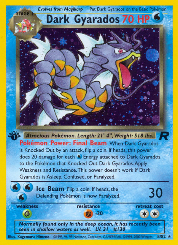 Dark Gyarados (8/82) [Team Rocket 1st Edition] | Good Games Morley