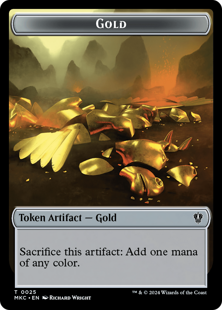 Gold // The Monarch Double-Sided Token [Murders at Karlov Manor Commander Tokens] | Good Games Morley