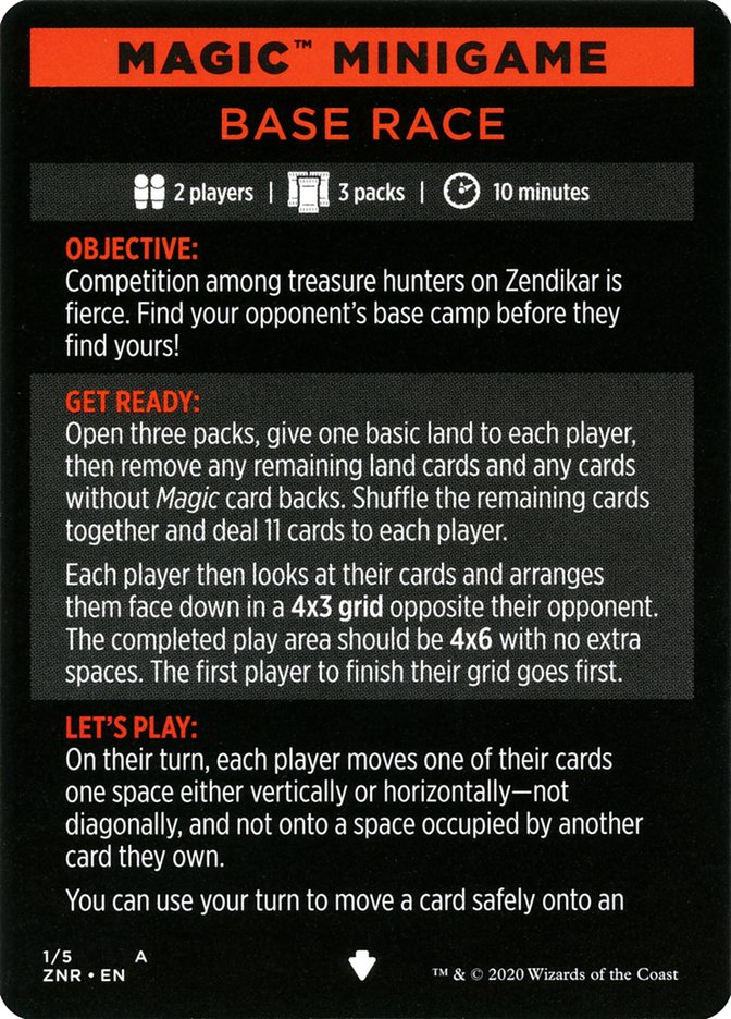 Base Race (Magic Minigame) [Zendikar Rising Minigame] | Good Games Morley