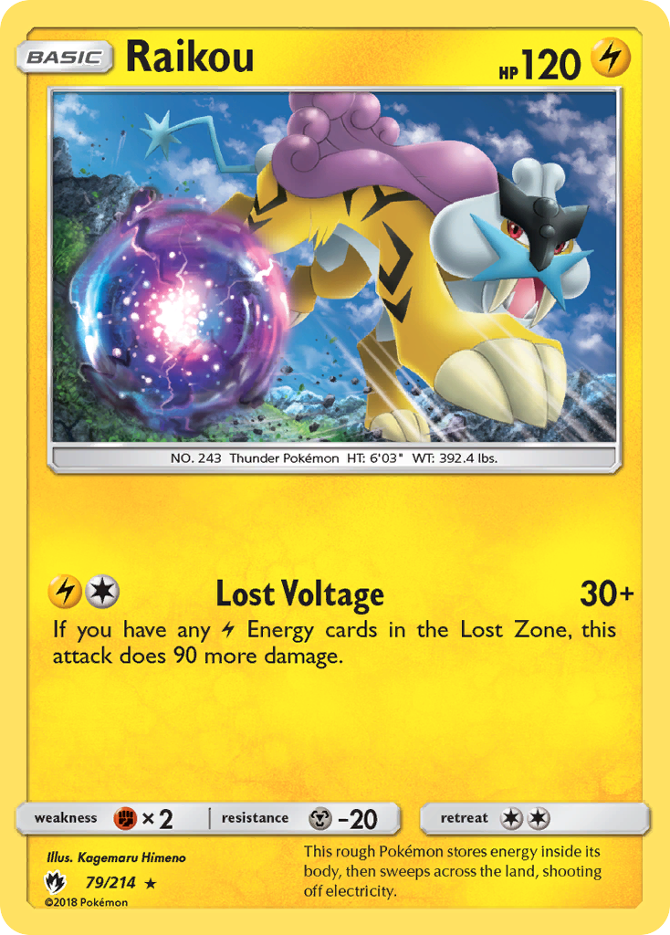 Raikou (79/214) [Sun & Moon: Lost Thunder] | Good Games Morley