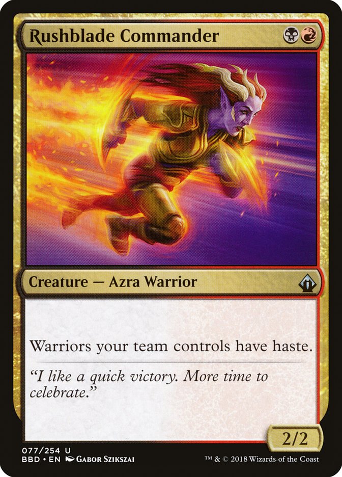 Rushblade Commander [Battlebond] | Good Games Morley