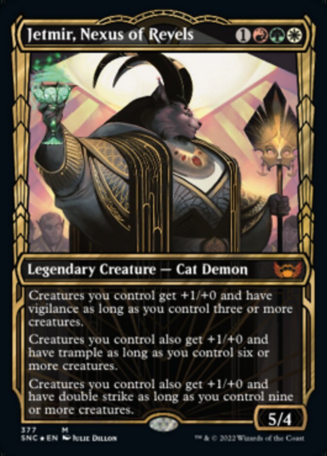 Jetmir, Nexus of Revels (Showcase Golden Age Gilded Foil) [Streets of New Capenna] | Good Games Morley