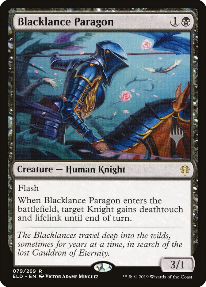 Blacklance Paragon (Promo Pack) [Throne of Eldraine Promos] | Good Games Morley