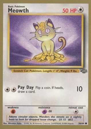 Meowth (56/64) (Gold Bordered Promo) [Jungle Unlimited] | Good Games Morley