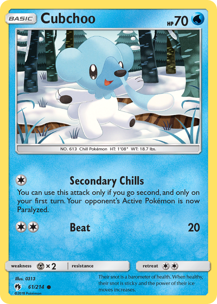 Cubchoo (61/214) [Sun & Moon: Lost Thunder] | Good Games Morley