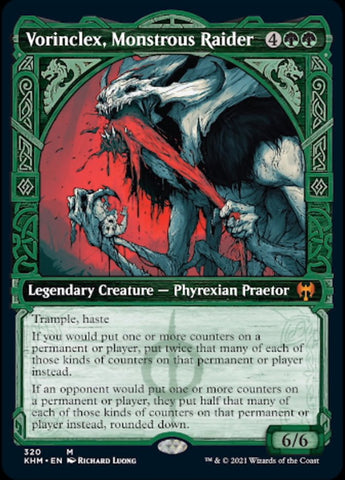 Vorinclex, Monstrous Raider 1x FOIL KHM MTG Kaldheim Mythic MINT green Vorinclex, Monstrous Raider 1x FOIL KHM MTG Kaldheim Mythic MINT green