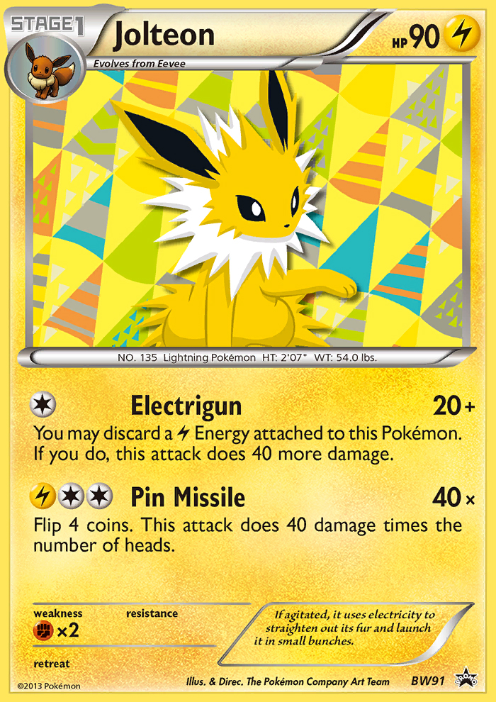 Jolteon (BW91) [Black & White: Black Star Promos] | Good Games Morley