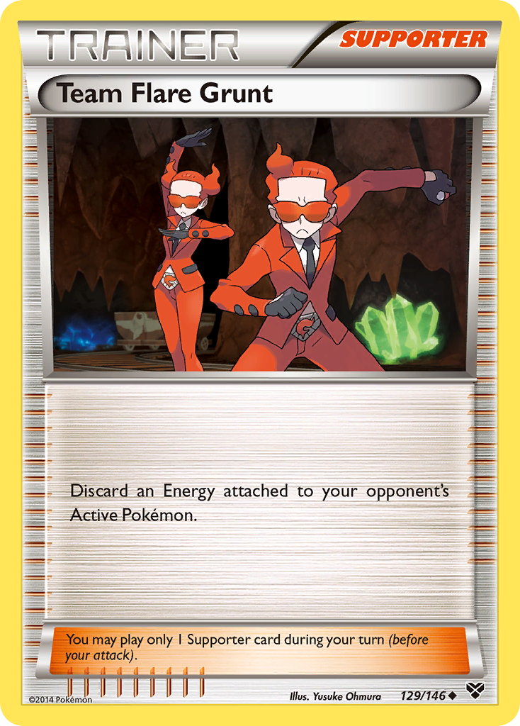 Team Flare Grunt (129/146) [XY: Base Set] | Good Games Morley