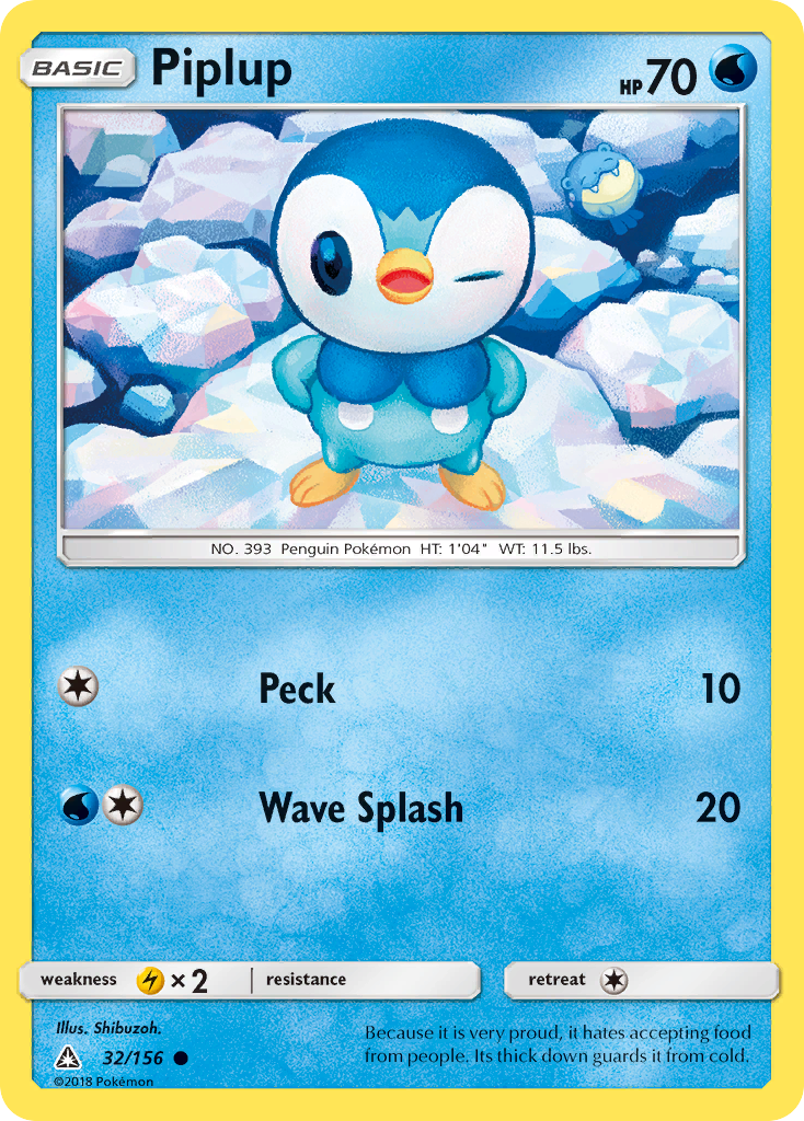 Piplup (32/156) [Sun & Moon: Ultra Prism] | Good Games Morley
