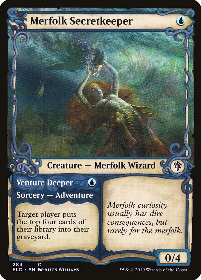 Merfolk Secretkeeper // Venture Deeper (Showcase) [Throne of Eldraine] | Good Games Morley