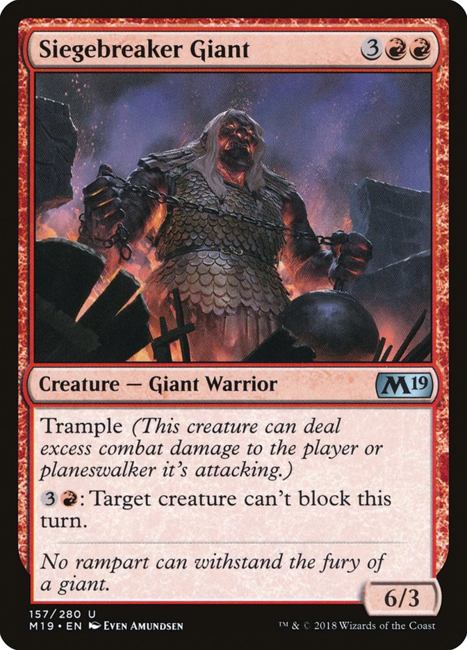 Siegebreaker Giant [Core Set 2019] | Good Games Morley