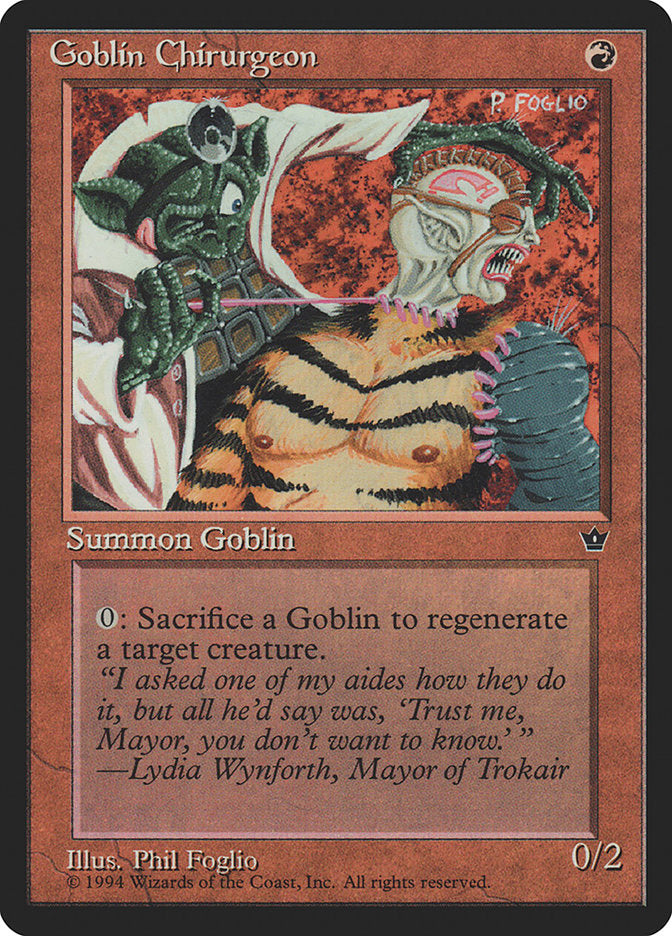 Goblin Chirurgeon (Phil Foglio) [Fallen Empires] | Good Games Morley