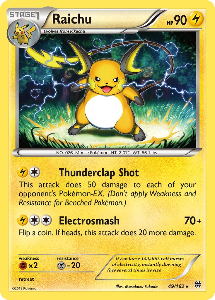 Raichu (49/162) (Theme Deck Exclusive) [XY: BREAKthrough] | Good Games Morley