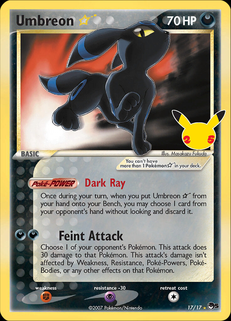 Umbreon (17/17) (Star) [Celebrations: 25th Anniversary - Classic Collection] | Good Games Morley