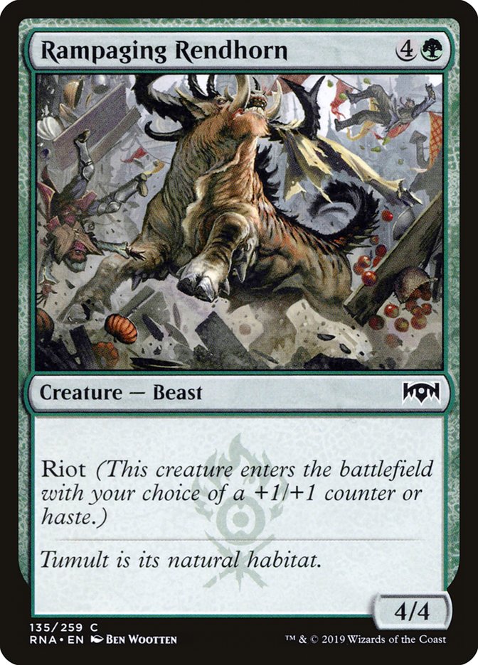 Rampaging Rendhorn [Ravnica Allegiance] | Good Games Morley