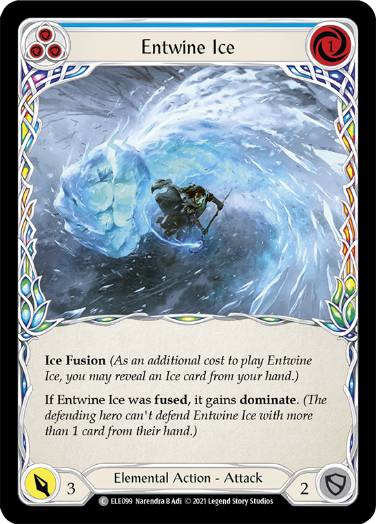 Entwine Ice (Blue) [ELE099] (Tales of Aria)  1st Edition Rainbow Foil | Good Games Morley
