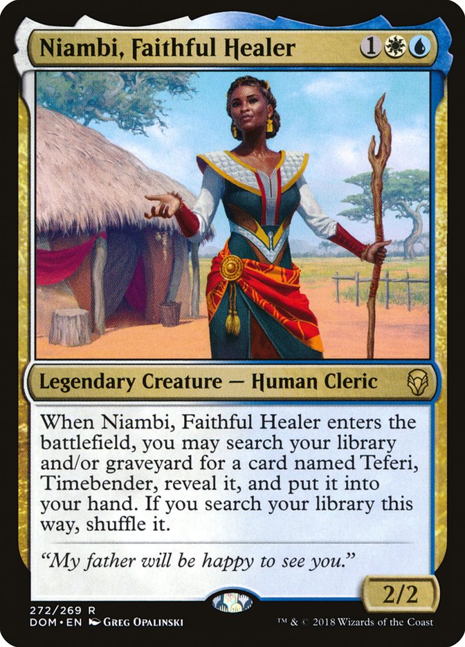 Niambi, Faithful Healer [Dominaria] | Good Games Morley