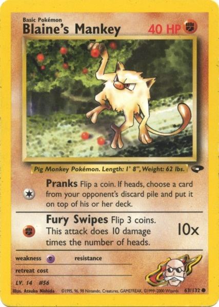 Blaine's Mankey (63/132) [Gym Challenge Unlimited] | Good Games Morley