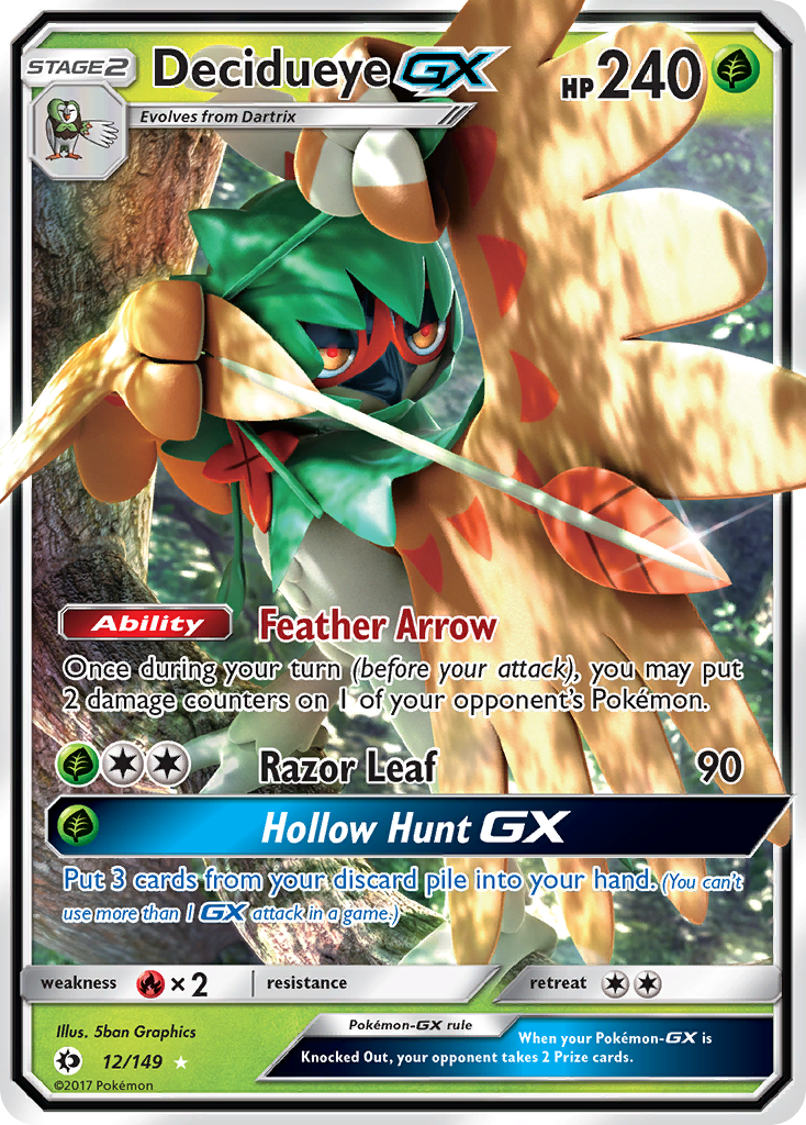 Decidueye GX (12/149) [Sun & Moon: Base Set] | Good Games Morley