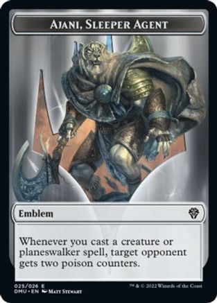 Ajani, Sleeper Agent Emblem [Dominaria United Tokens] | Good Games Morley
