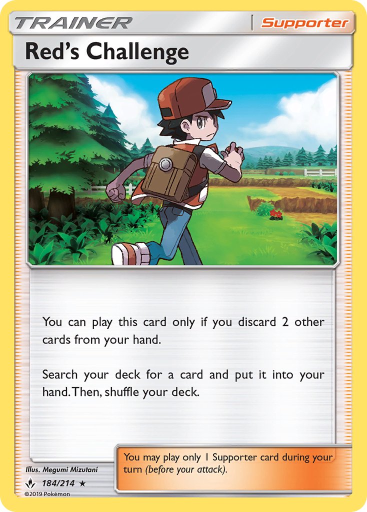 Red's Challenge (184/214) (Theme Deck Exclusive) [Sun & Moon: Unbroken Bonds] | Good Games Morley