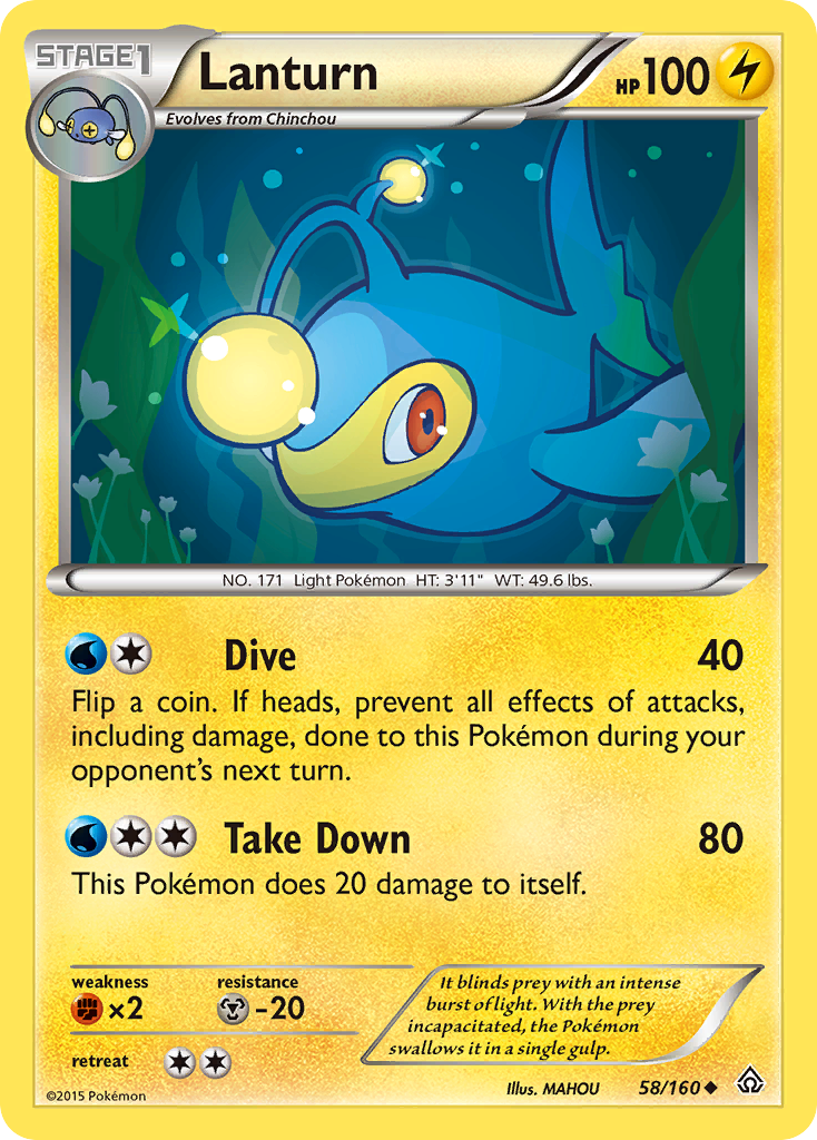 Lanturn (58/160) [XY: Primal Clash] | Good Games Morley