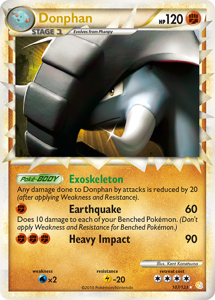 Donphan (107/123) [HeartGold & SoulSilver: Base Set] | Good Games Morley