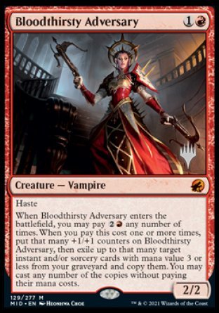 Bloodthirsty Adversary (Promo Pack) [Innistrad: Midnight Hunt Promos] | Good Games Morley