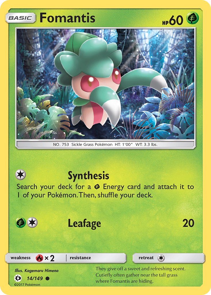 Fomantis (14/149) [Sun & Moon: Base Set] | Good Games Morley
