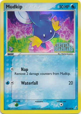 Mudkip (58/100) (Stamped) [EX: Crystal Guardians] | Good Games Morley