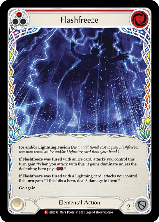 Flashfreeze [ELE092] (Tales of Aria)  1st Edition Rainbow Foil | Good Games Morley